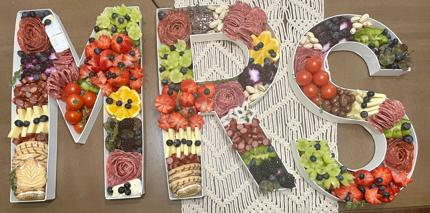 Custom Charcuterie Letters/Numbers – Unique Centerpieces for Corporate and Special Events